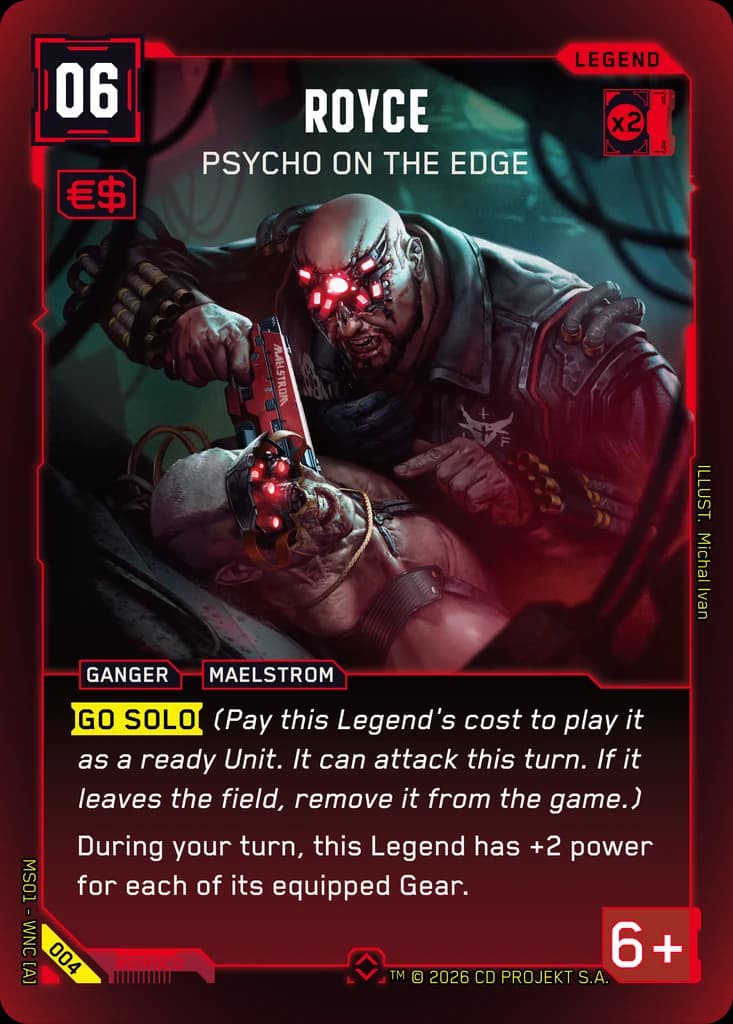 Royce — Psycho on the Edge - Red Legend, cost 6