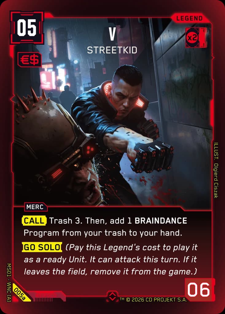 V — Streetkid - Red Legend, cost 5